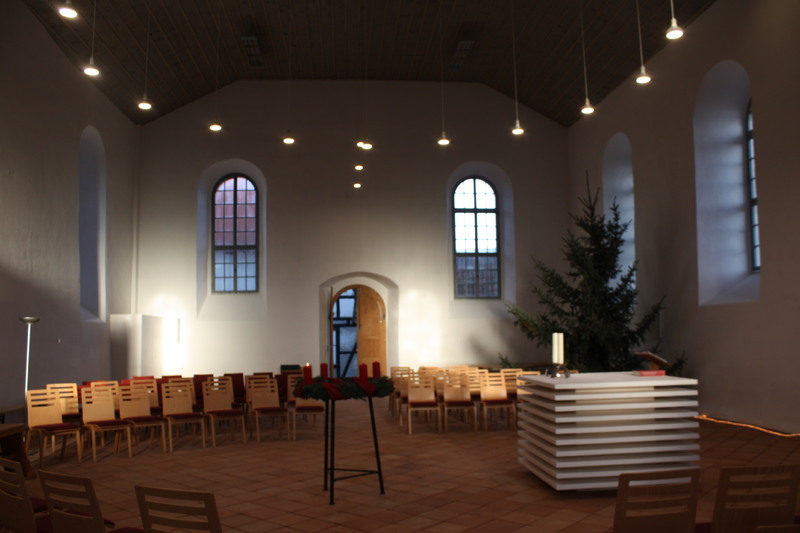 Neu gestalteter Innenraum der St. Nicolai - Kirche in Niedergebra